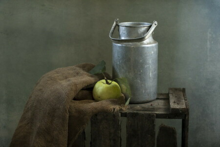 apple, background, box