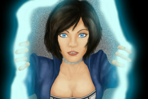 Arte, Bioshock Infinite, ojos azules, Mira, el hueco