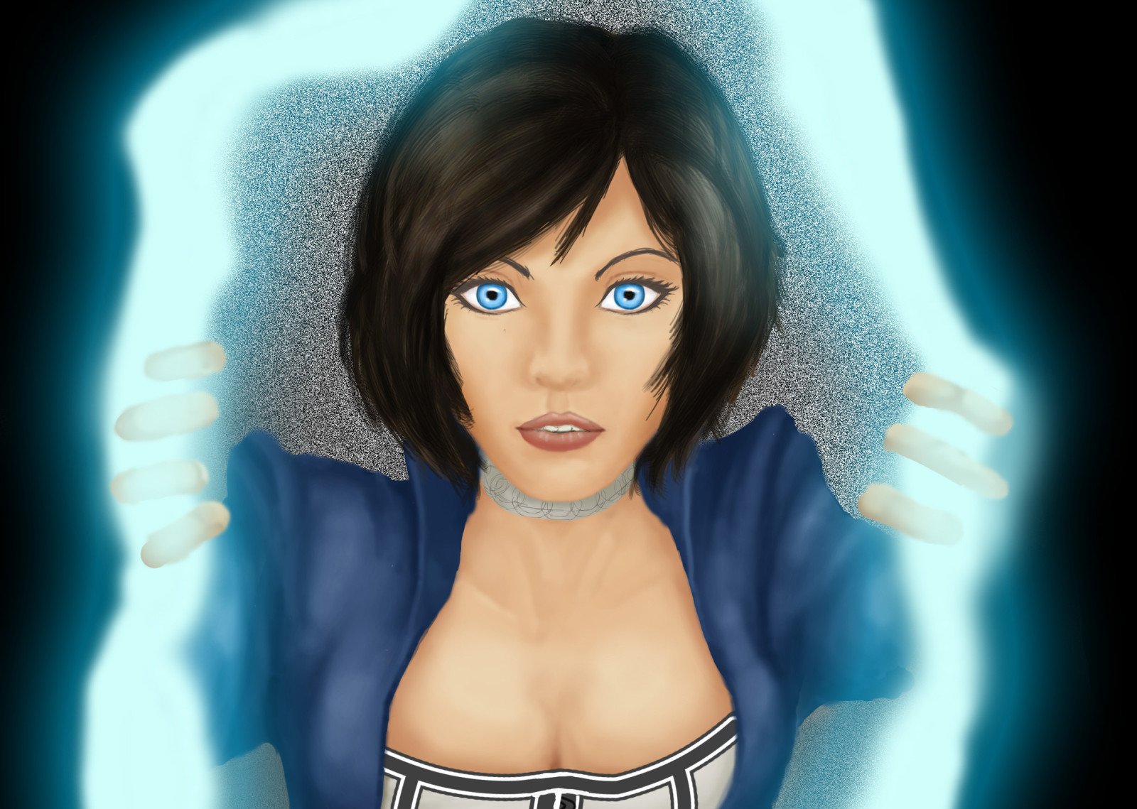 aussehen, blaue Augen, Kunst, BioShock Infinite, die Lücke