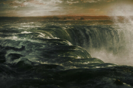 Niagara Falls, billede, sprøjt, strøm, vand