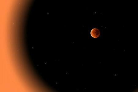 background, Blood Moon, space