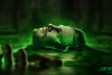 La Flèche, DC Comics, visage, Flèche verte, Masculin, Oliver Queen, la source, Stephen amell