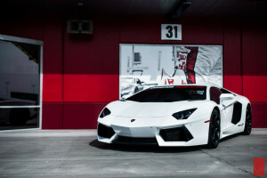 Aventador, Lamborghini, supercar, wit