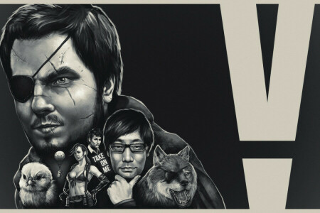 velký šéf, D. D., Diamantový pes, Fan Art, Hideo Kojima, Konami, Šílený, maddyson