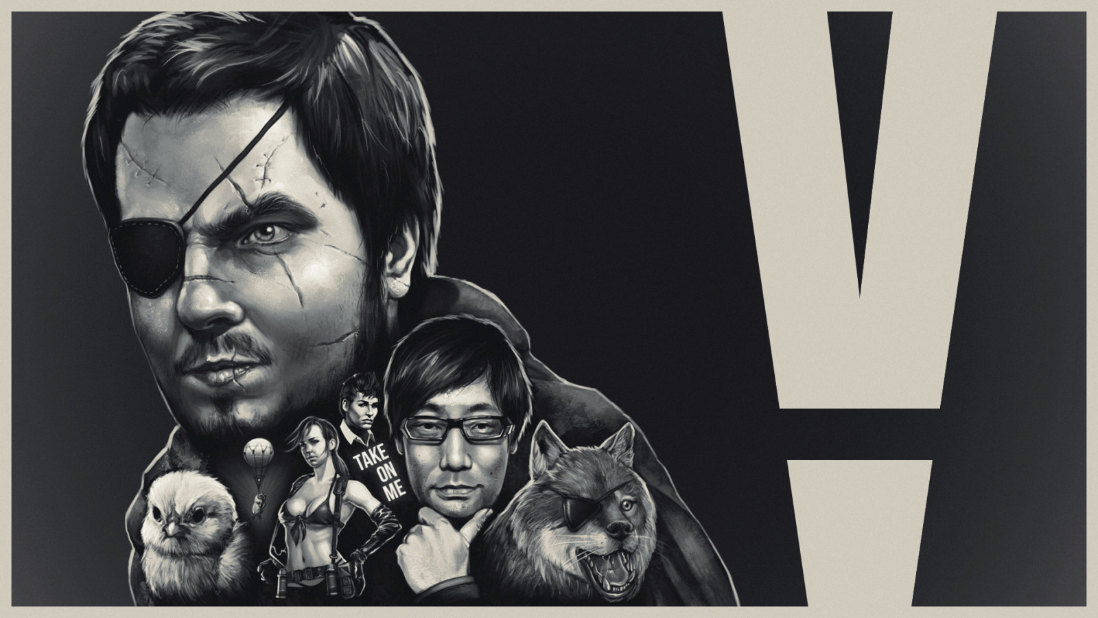 Hideo Kojima, Fan Kunst, slange, Konami, Gal, stille, stor sjef, Diamanthund