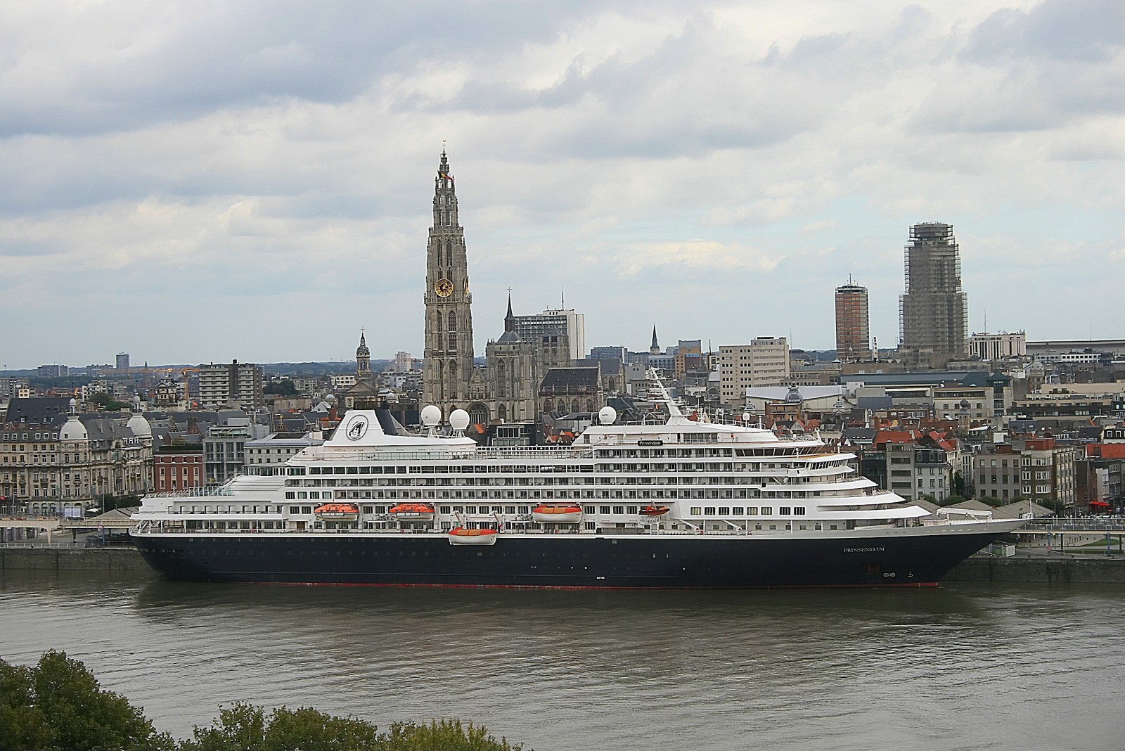 la ciudad, Bélgica, Transatlántico, crucero, Crucero, Amberes, Río Scheldt