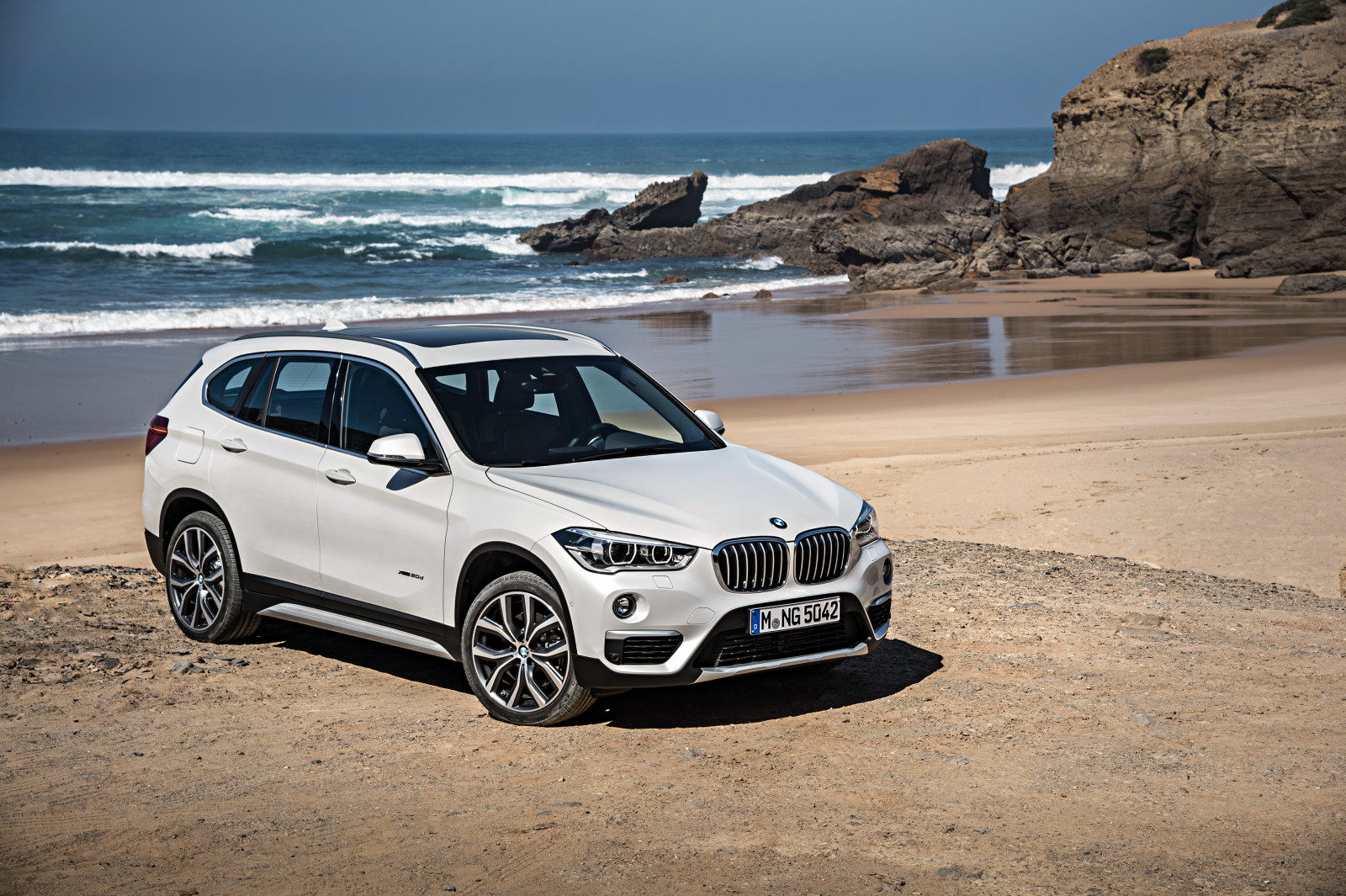 Wybrzeże, plaża, morze, BMW, piasek, SUV, xDrive, 2015 r