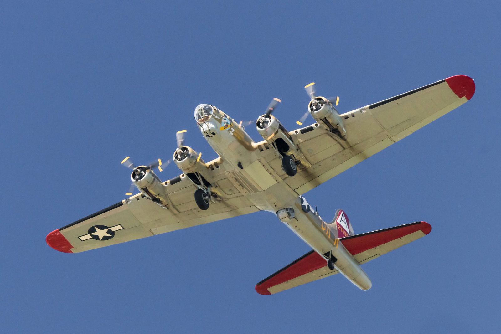 retro, Boeing, Průvod, Létající pevnost, B-17G