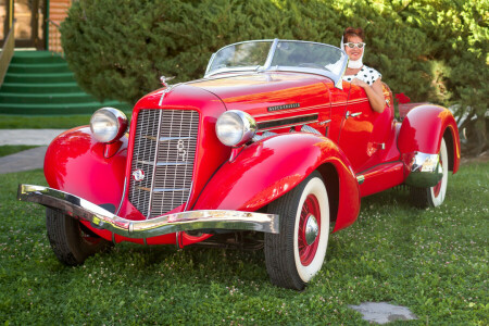 1935, 851, Auburn Boattail, Clasic, retro, Speedster, Frontul