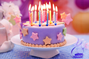 Cumpleaños, pastel, velas, feliz cumpleaños, letras