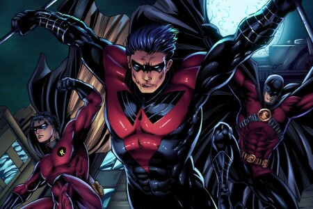 art, Batman, DC Comics, Dick Grayson, Fiction, heroes, Nightwing, Red Robin