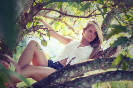 Brian Storey, girl, leaves, legs, photographer, piercing, tree