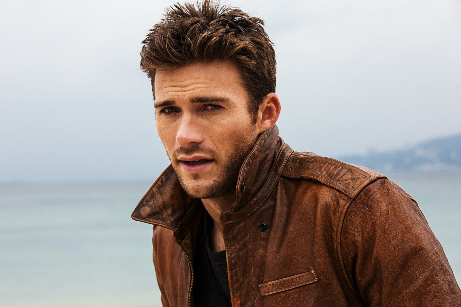 fundo, mar, borrão, ator, Jaqueta, fotógrafo, Scott Eastwood