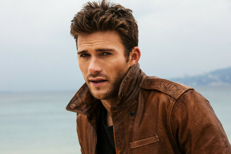 actor, background, blur, jacket, photographer, Scott Eastwood, sea