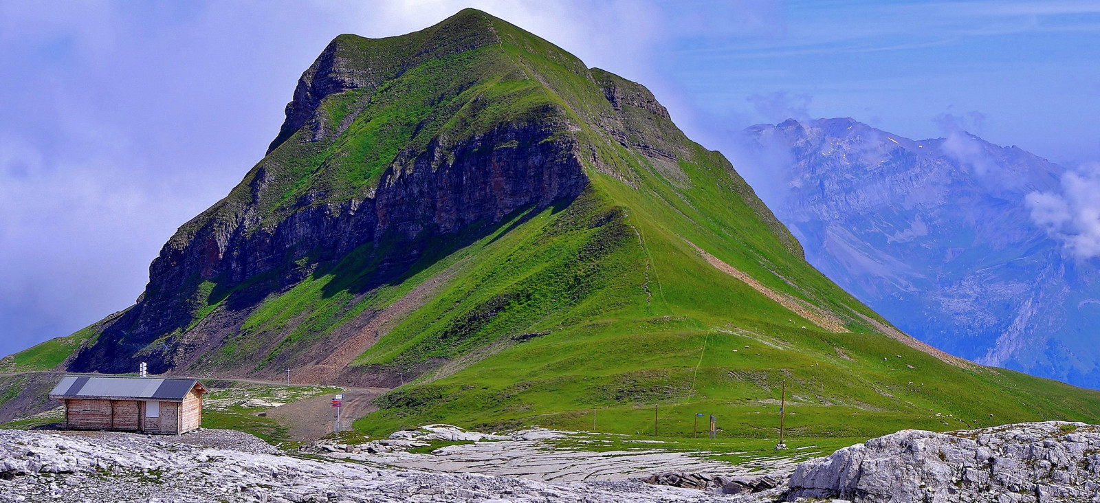 γρασίδι, σπίτι, Βουνό, Γαλλία, Haute-Savoie