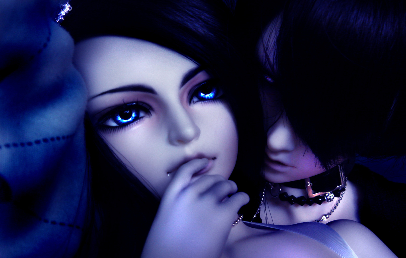 girl, blue eyes, two, guy, doll, BJD