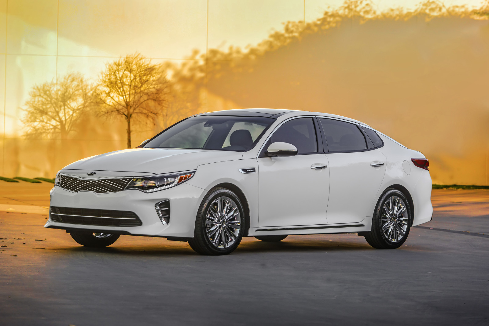 the evening, white, the sun, Kia, 2015, Optima, SXL