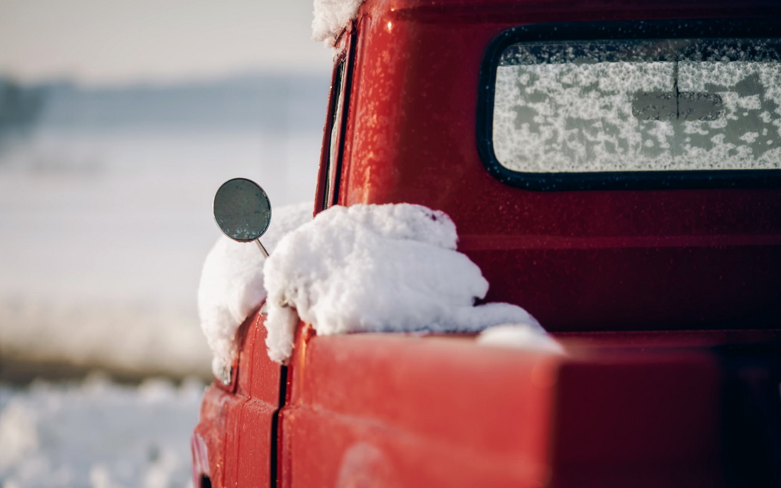 snow, Machine, mirror