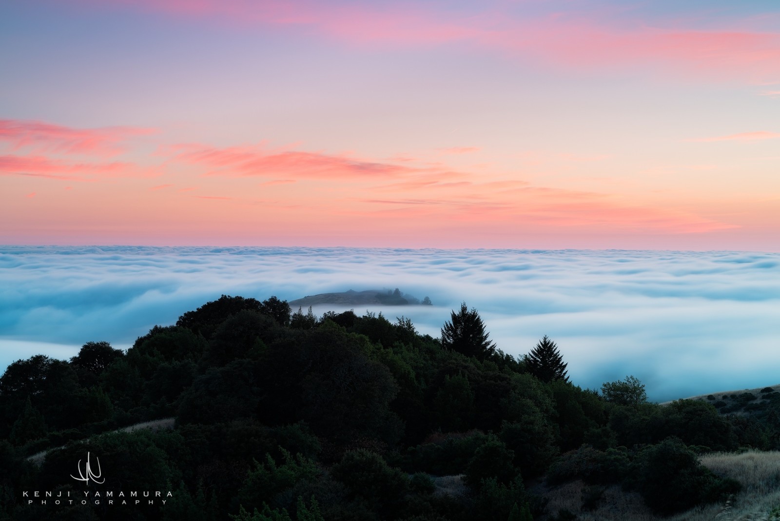 Montanha, pôr do sol, nuvens, fotógrafo, Kenji Yamamura