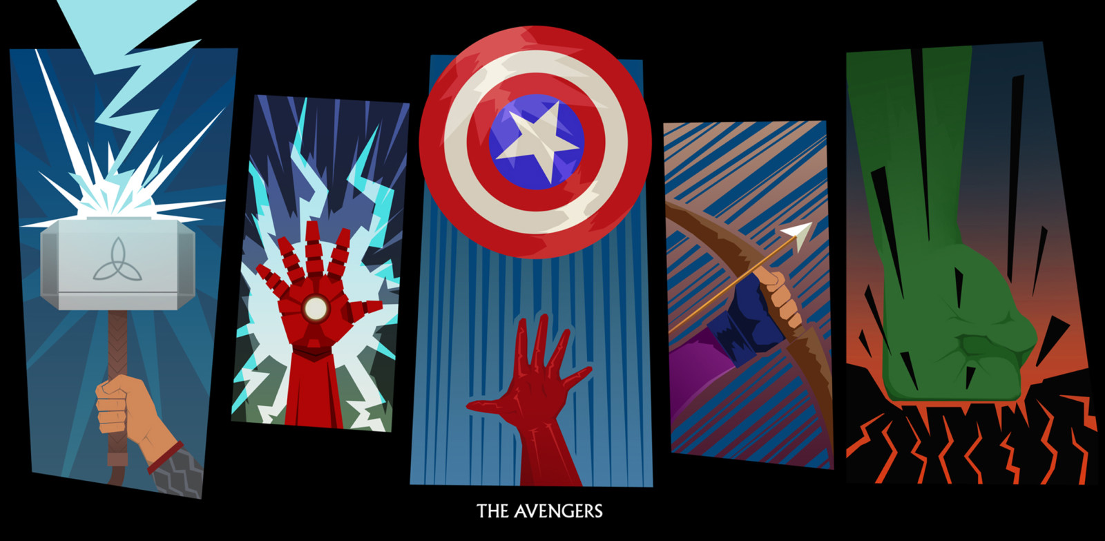 Thor, Captain America, The Avengers, Iron man, Hulk, Hawkeye