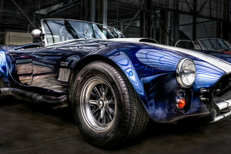 blue, Cabrio, Classic car, Cobra