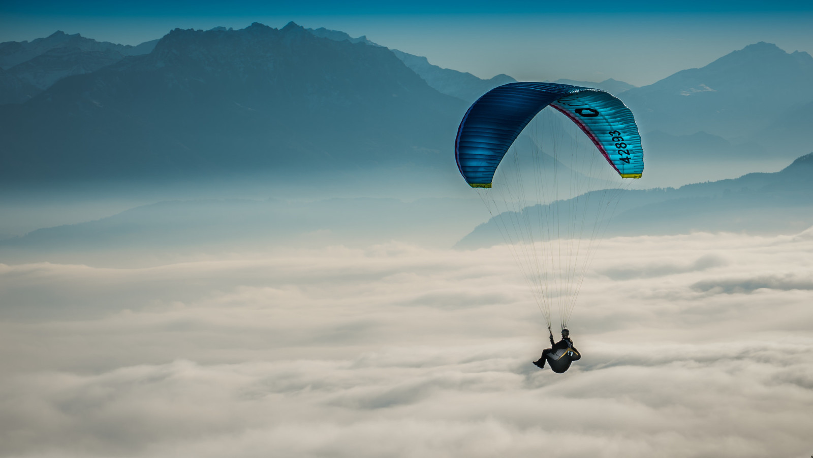 el cielo, deporte, Parapente