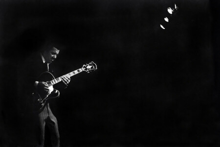 κιθάρα, κιθαρίστας, τζαζ, τζαζ μουσικός, Kenny Burrell, φως, ΜΟΥΣΙΚΗ, μουσικός