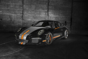 2014, 911, negro, cupé, GT3, Porsche, TechArt