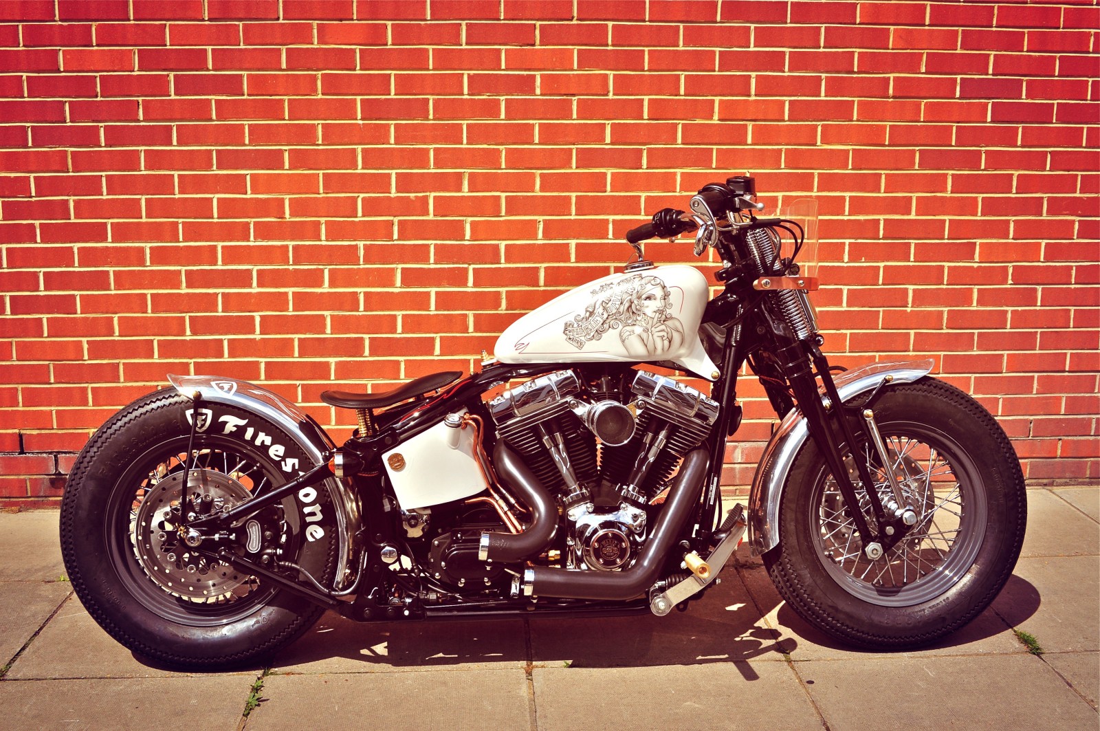 personalizat, motocicleta, Bobber, Harley Davidson