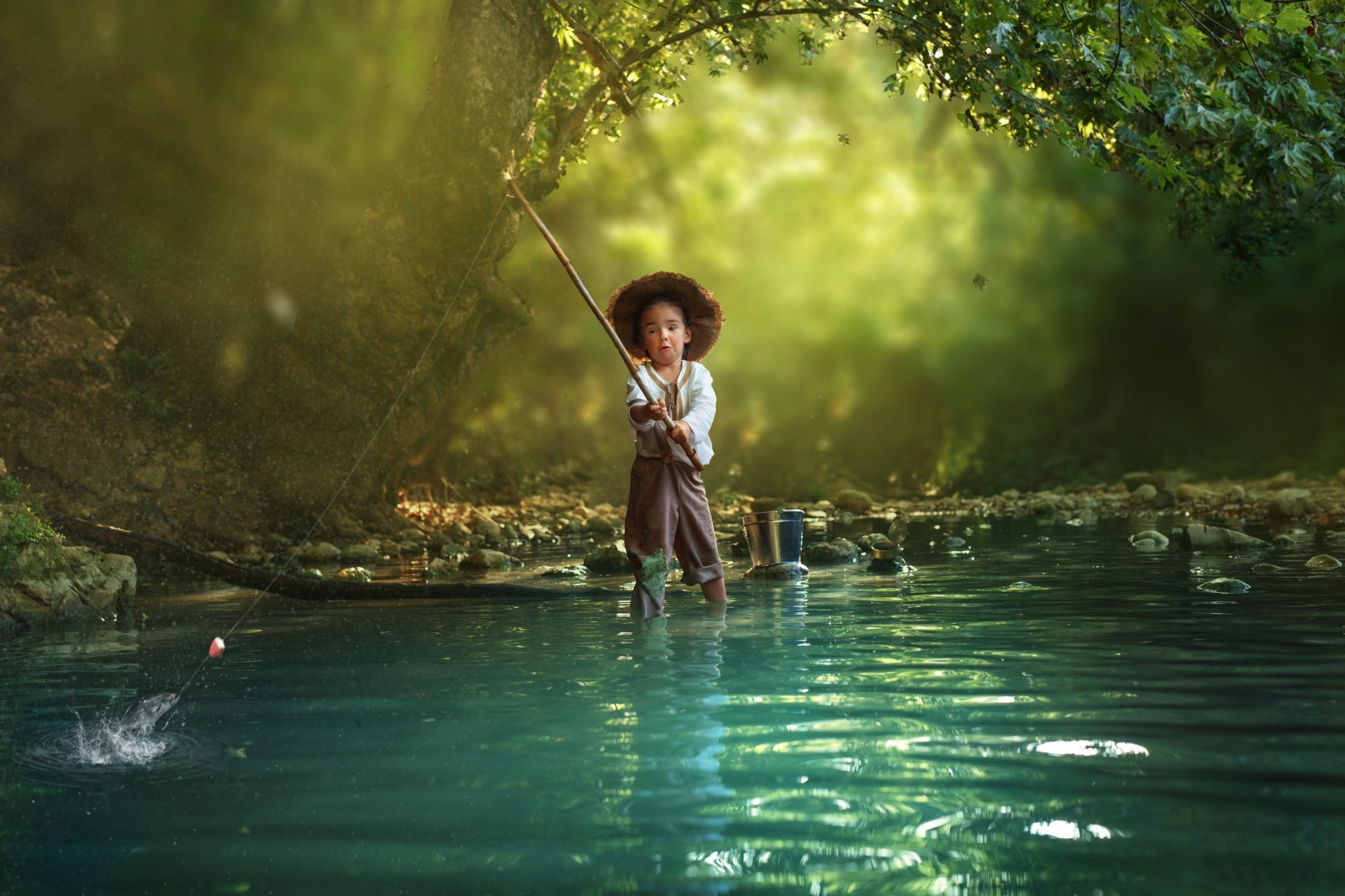 water, rod, child, Evgeny Loza, Rybachok