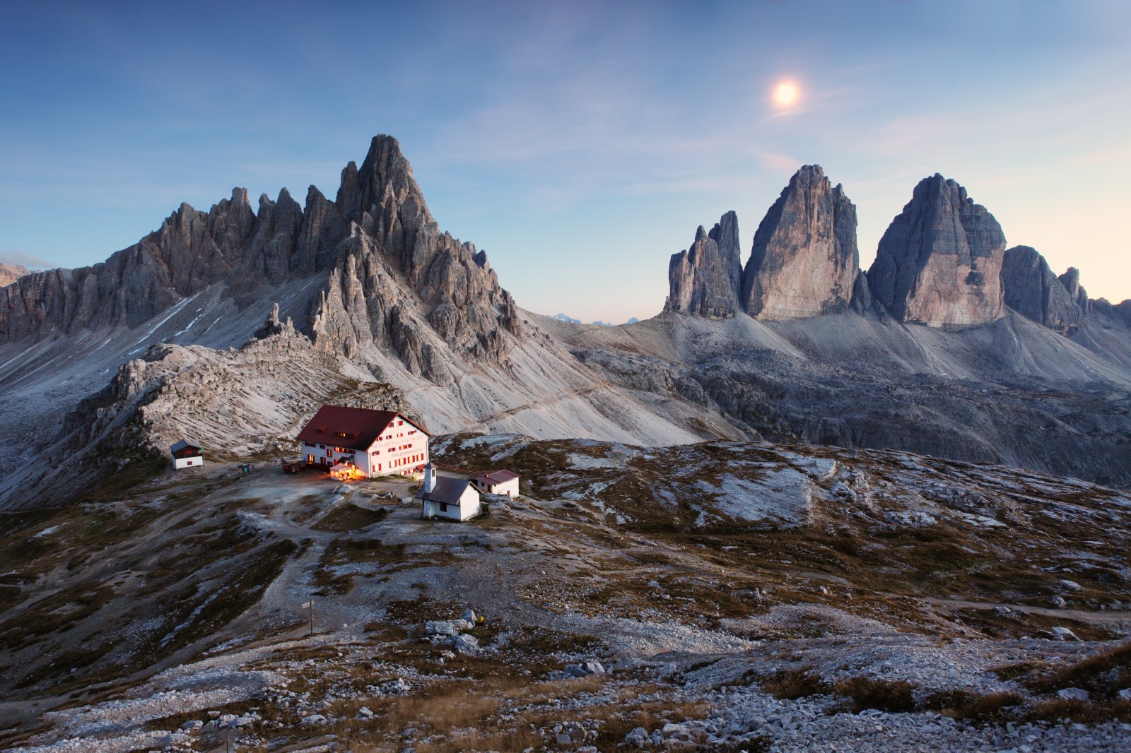 house, rocks, the sun