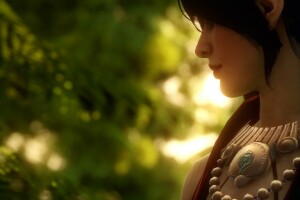 beads, Dragon Age, forest, girl, Inquisition, MAG, Morrigan, profile