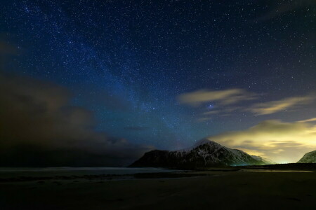 nacht, zee, de lucht