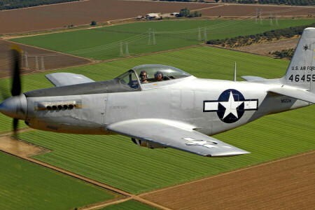 flight, landscape, Pilots, propeller, the plane