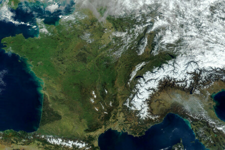 terra, Europa, Francia, NASA, foto