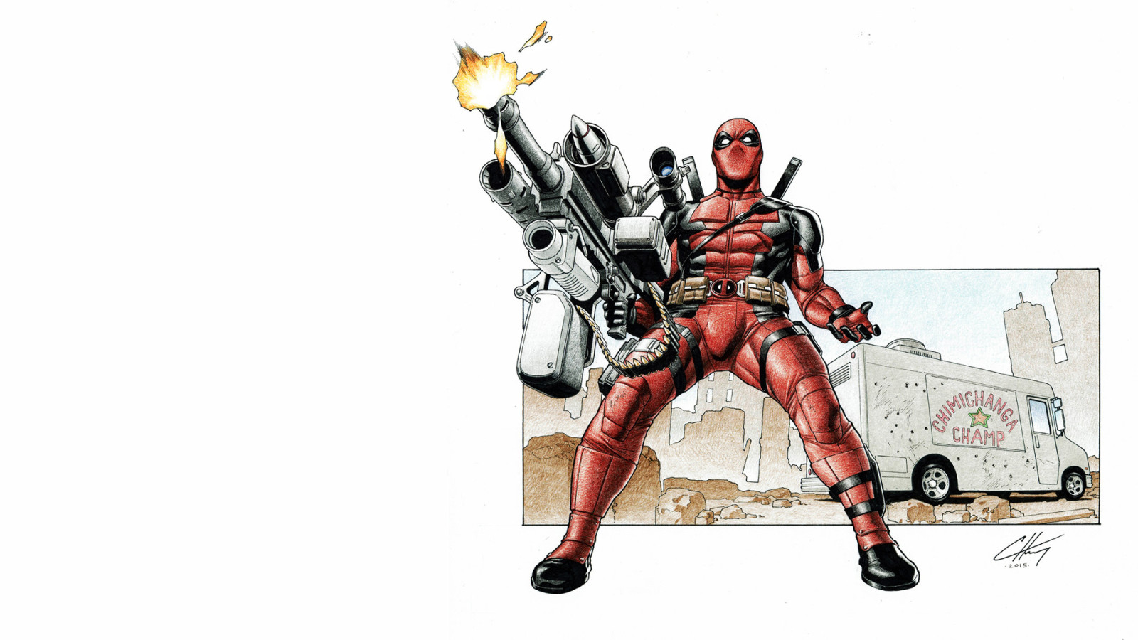 Contexte, armes, costume, masque, Dead Pool