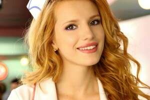 actrice, Bella Thorne, fille, rouge