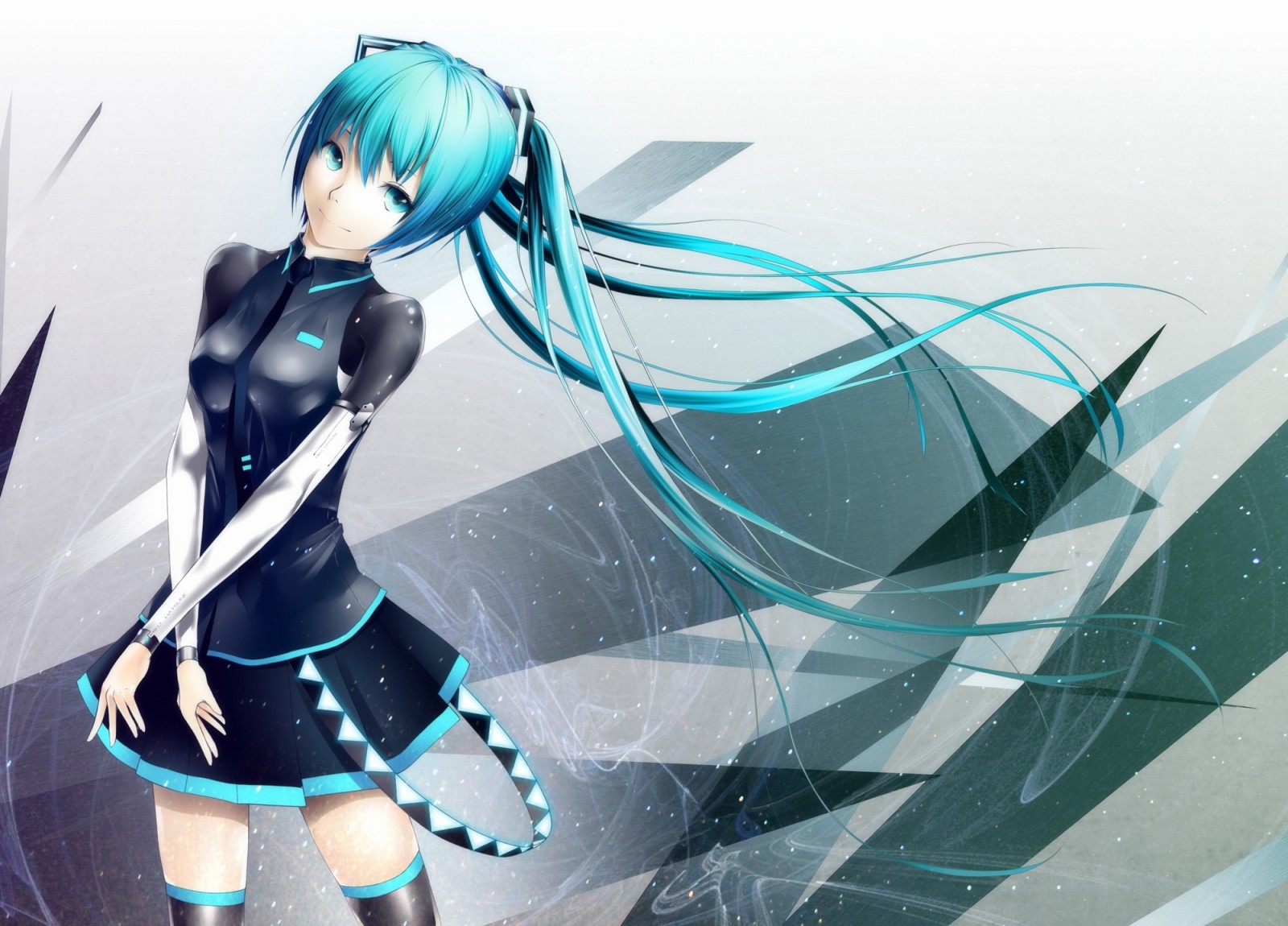 flicka, konst, form, Vocaloid, hatsune miku, Slips, oki, koi0koi