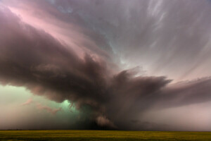 élément, champ, la nature, orage