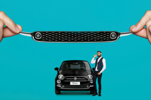 auto, background, Fiat, Man, the waters of Bondi beach