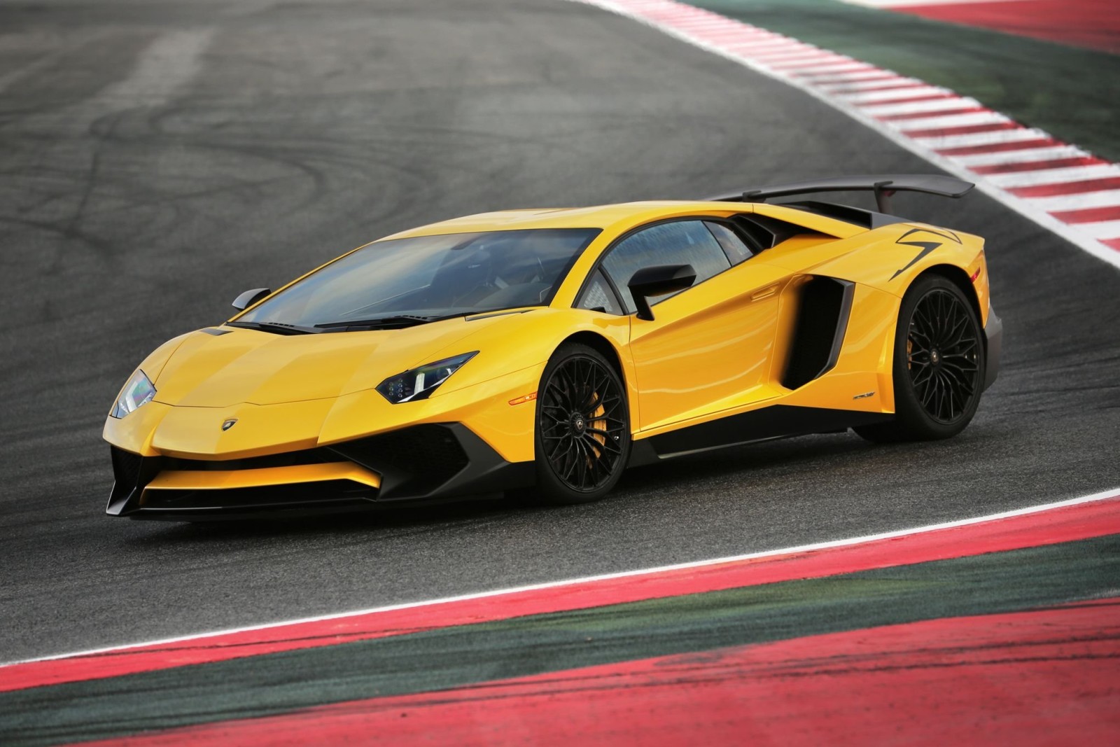 Lamborghini, Aventador, Superveloce, LP-750, yellow, track, racing