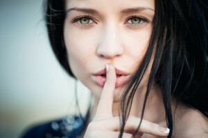 Angelina, yeux, fille, Regardez, visage de bouche, portrait