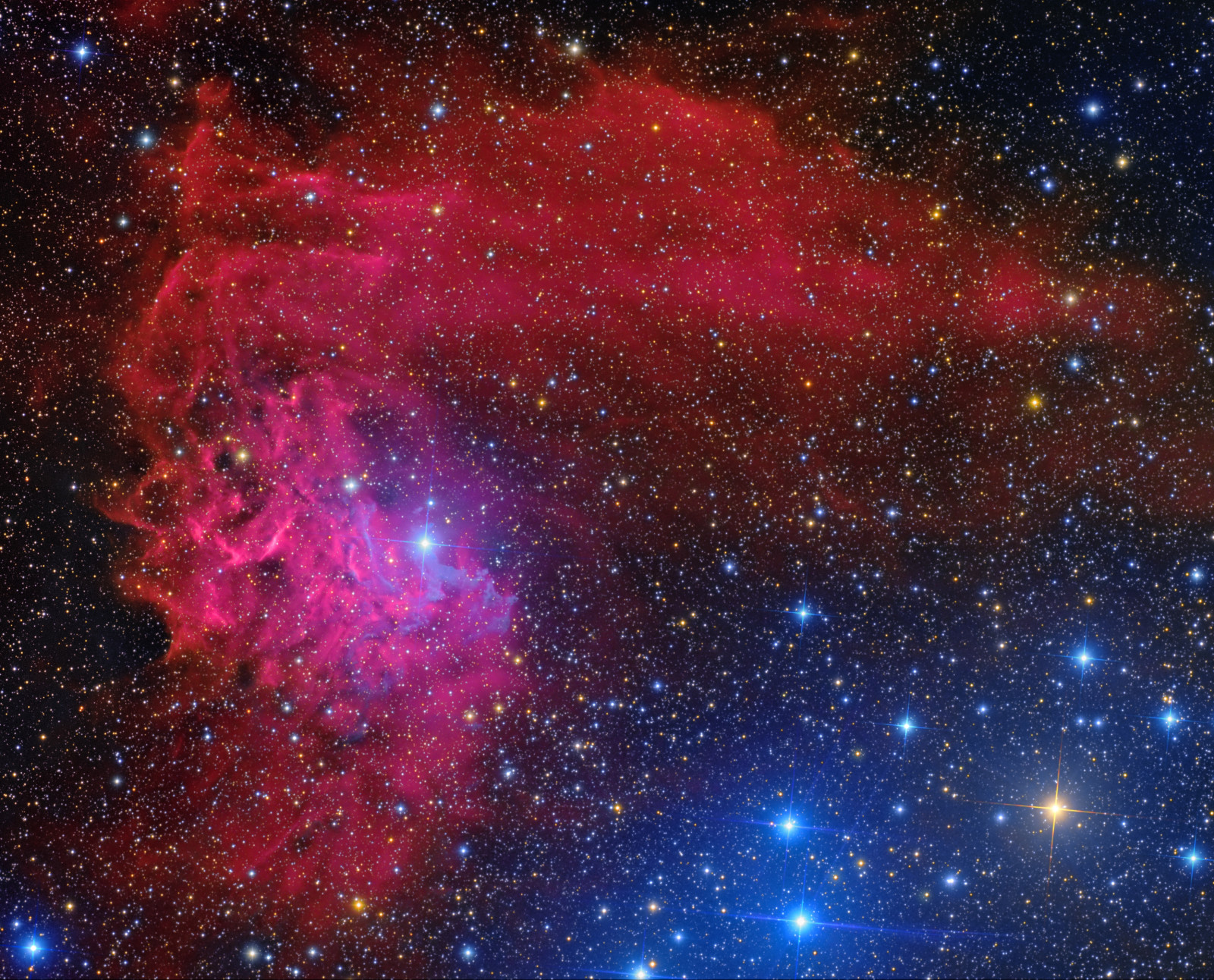 nébuleuse, IC 405, Étoile flamboyante