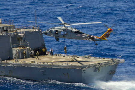 "Sea Hawk", hélicoptère, atterrissage, MH-60S, Polyvalent, Sea Hawk