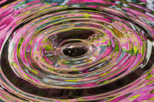 circles, splash, water, wave