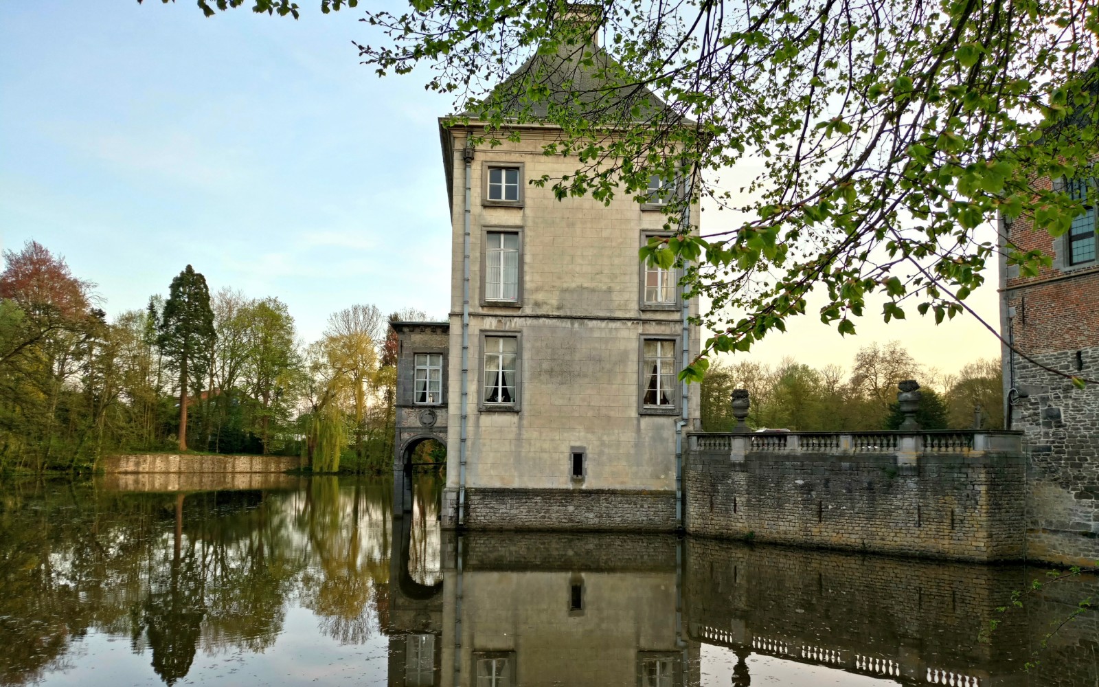 casa, lago, paisaje, estilo, hermosa, arquitectura, castillo, estanque