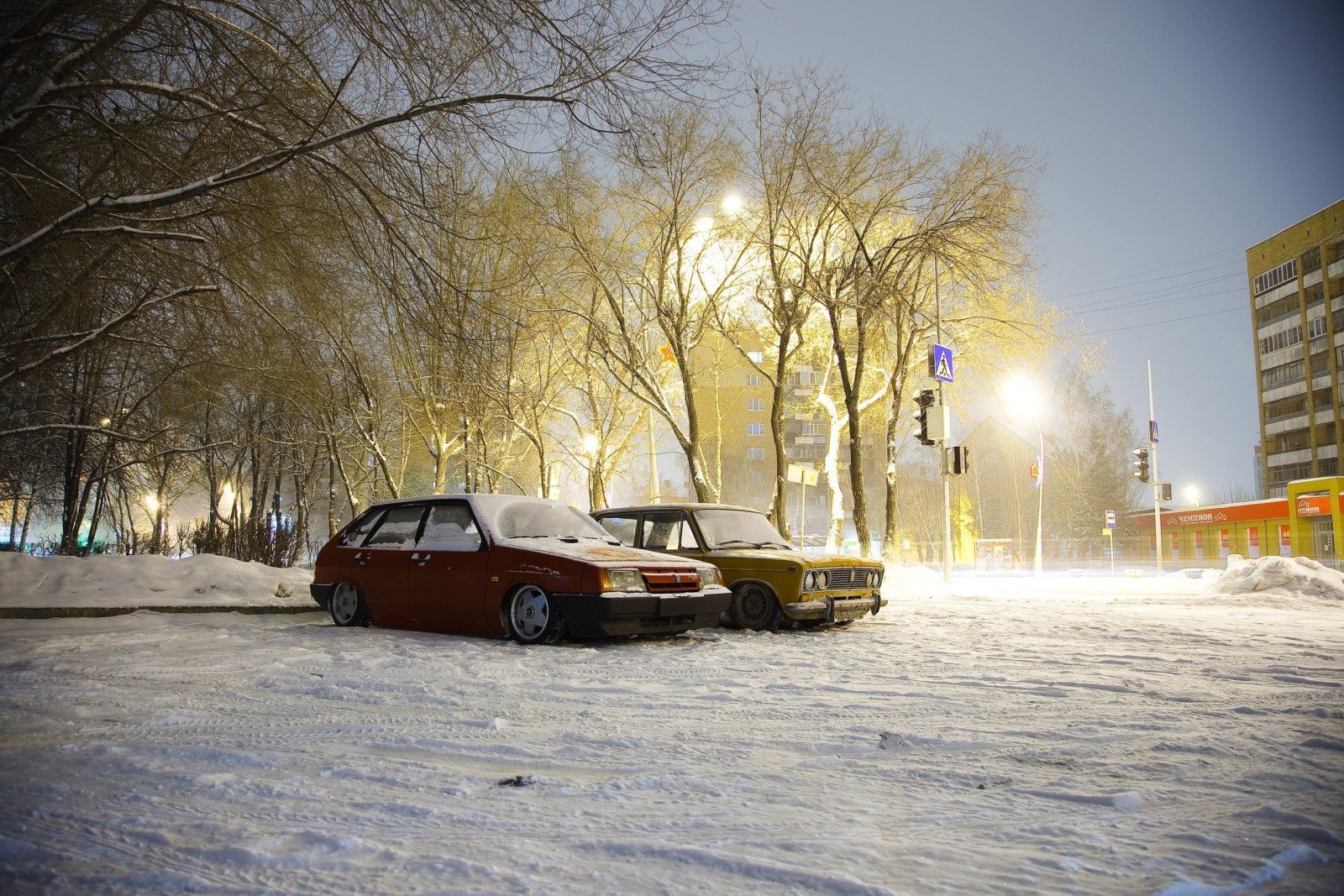 snö, vinter-, bil, Maskin, VAZ, lada, BPAN, Utan att landa automatisk nummer