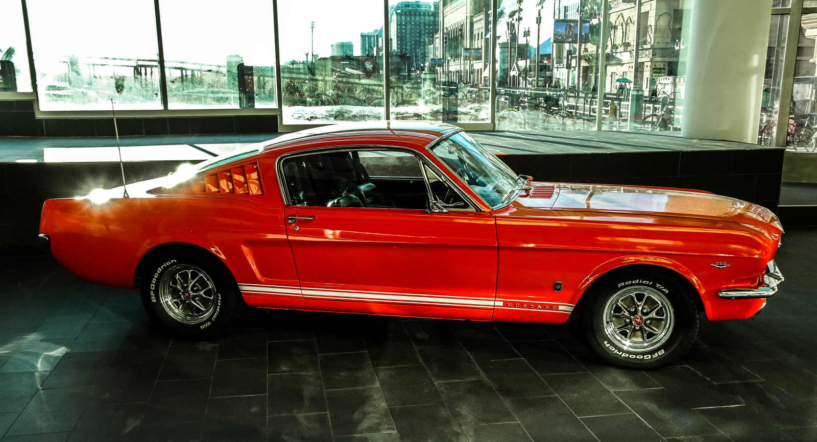 red, Mustang, Ford, Muscle car