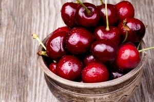 berries, bowl, Cherry, fresh, sweet