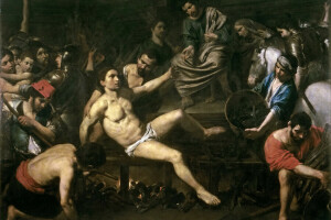 genre, Mythology, picture, religion, The Martyrdom Of St. Lawrence, Valentin de Boulogne